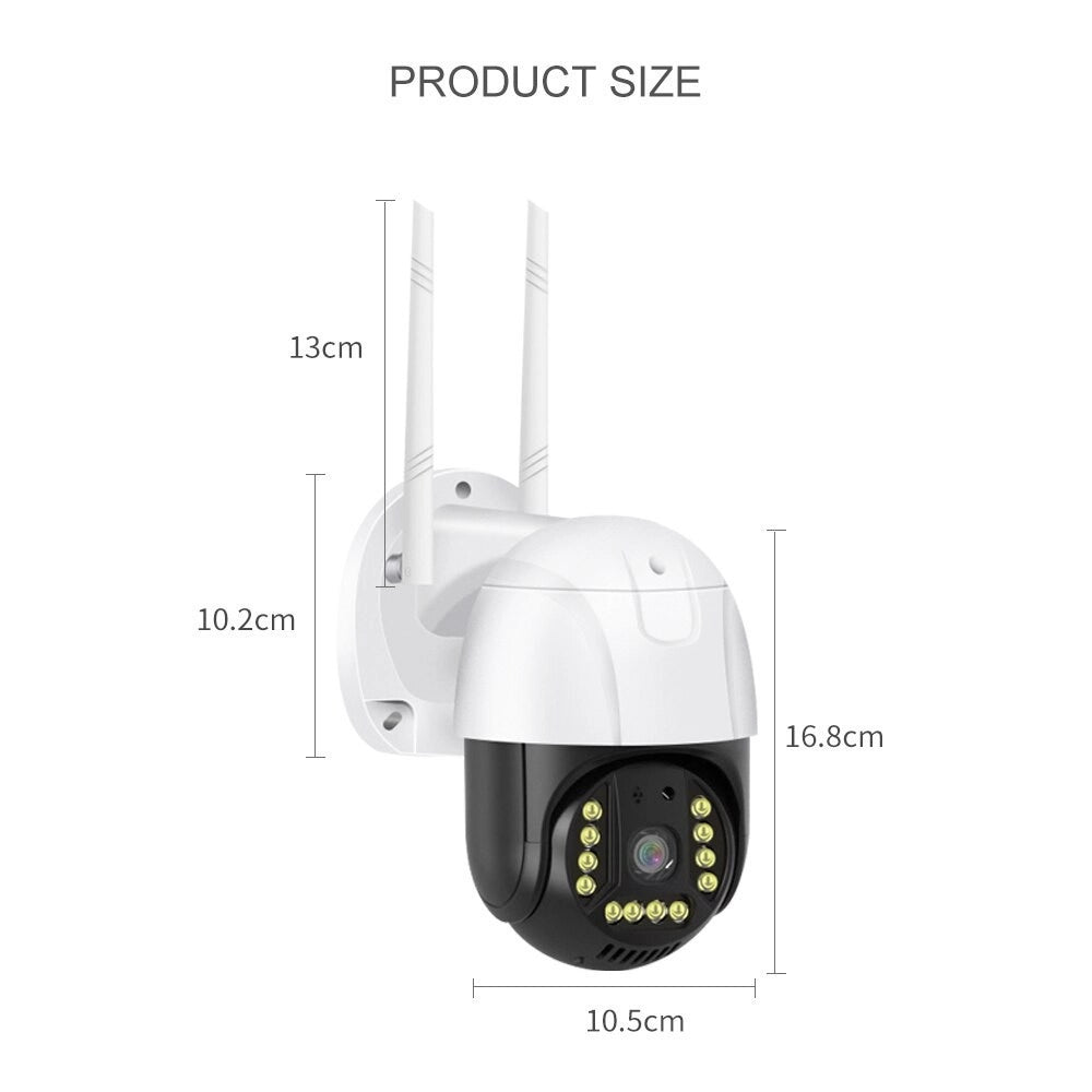 Trade Shop - Telecamera Ptz Panoramica Smart Ip 1080p Q-s902 Wifi 2k Hd Sorveglianza Sicurezza -