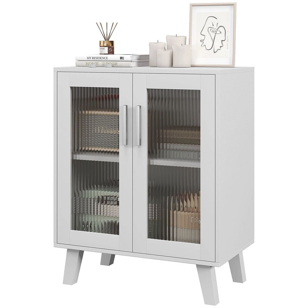 Armadio Battente con 2 Ripiani ¨C Zephmum ¨C Bianco 61x35x75 cm