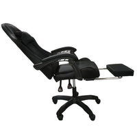 Sedia da Gaming Ergonomica con Poggiapiedi e Cuscini in PVC Nero