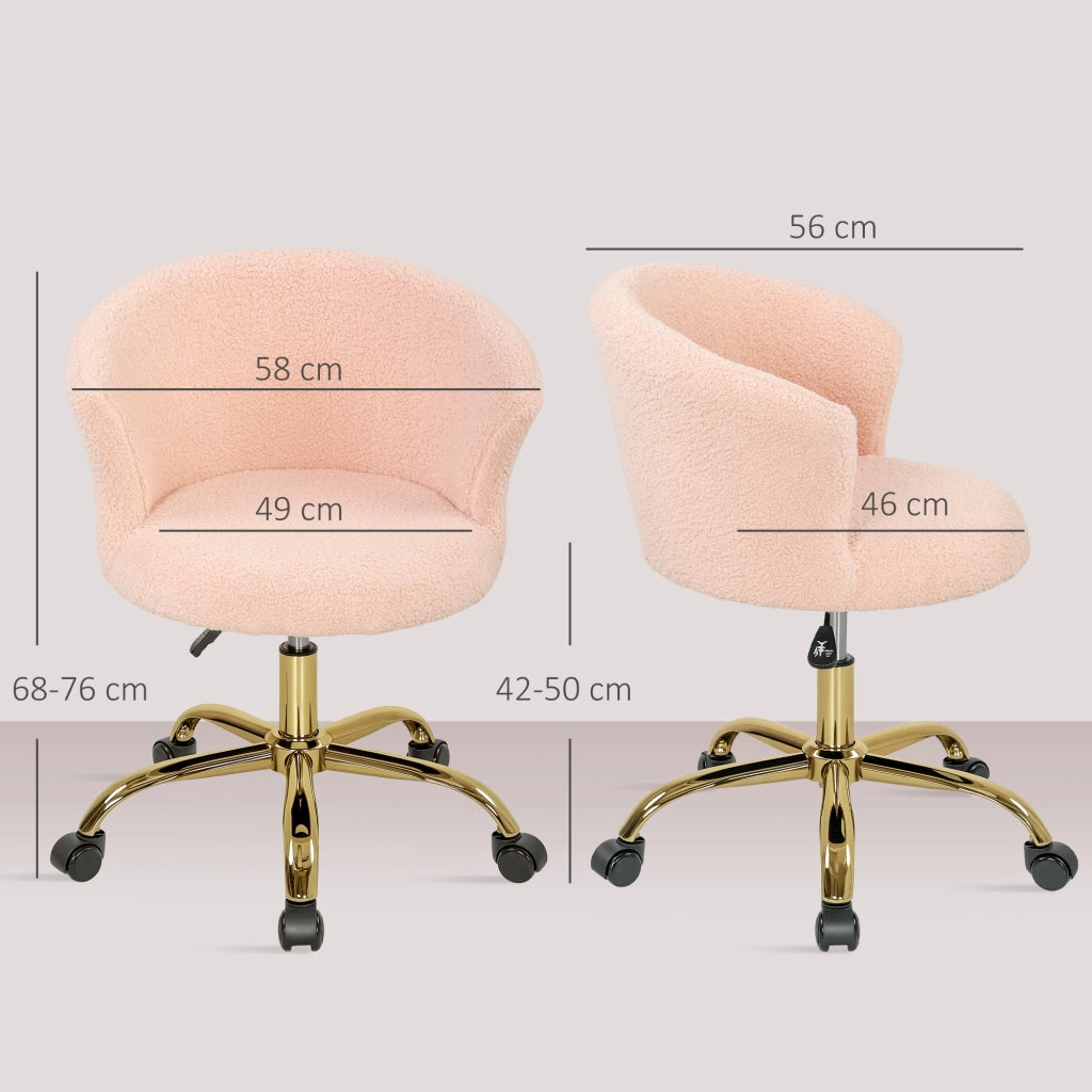 Sedia da ufficio ergonomica regolabile in altezza ¨C zephmum ¨C rosa