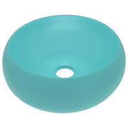 Lavabo rotondo di lusso 40x15 cm in ceramica verde chiaro opaco 02_0002744