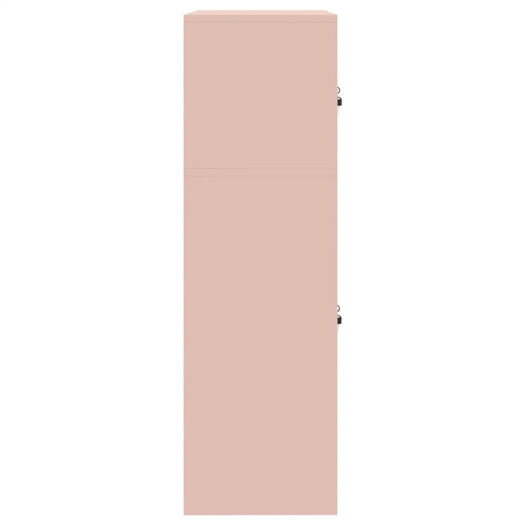Armadio 2 pz Rosa 60 x 40 x 130 cm Acciaio Bloccabile 3438688