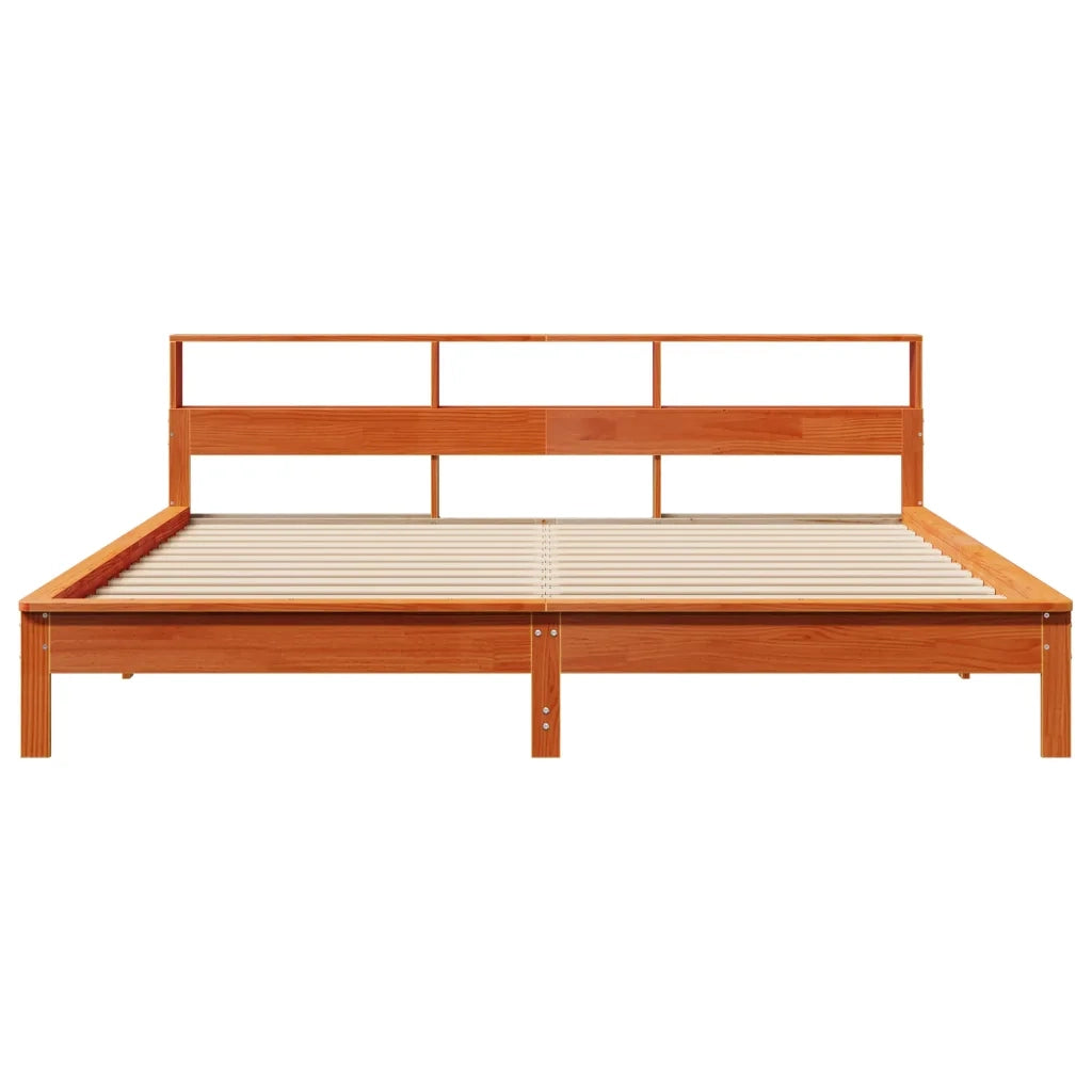 Letto senza Materasso Marrone Cera 180x200 cm in Legno di Pino 3309730