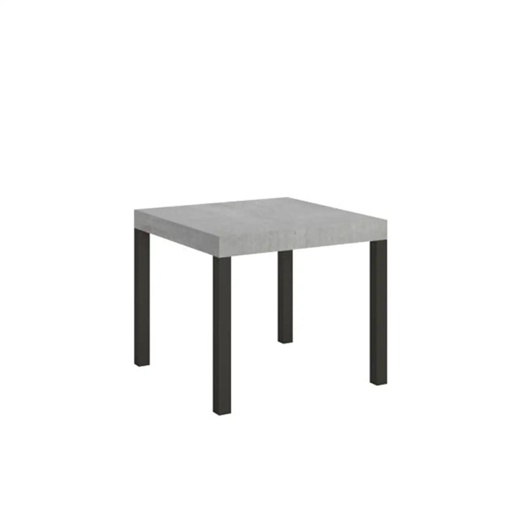 Tavolo allungabile 90/246x90 cm Everyday colore cemento gambe antracite