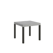 Tavolo allungabile 90/246x90 cm Everyday colore cemento gambe antracite