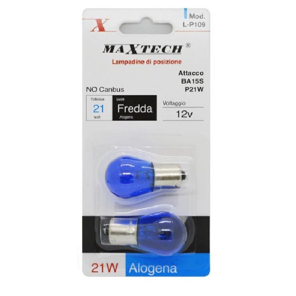 Trade Shop - Lampadine Di Posizione Auto Ba15s 12 V 21 W Luce Fredda Alogena No Canbus L-p109 -