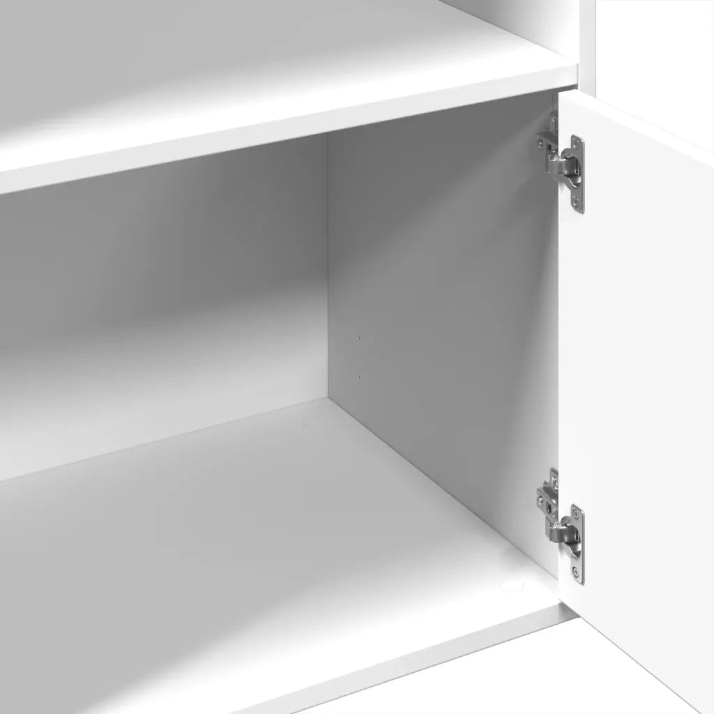 Libreria-Scaffale per Libri-Mobile di Stoccaggio Bianca 100x36x189 cm in Legno Multistrato