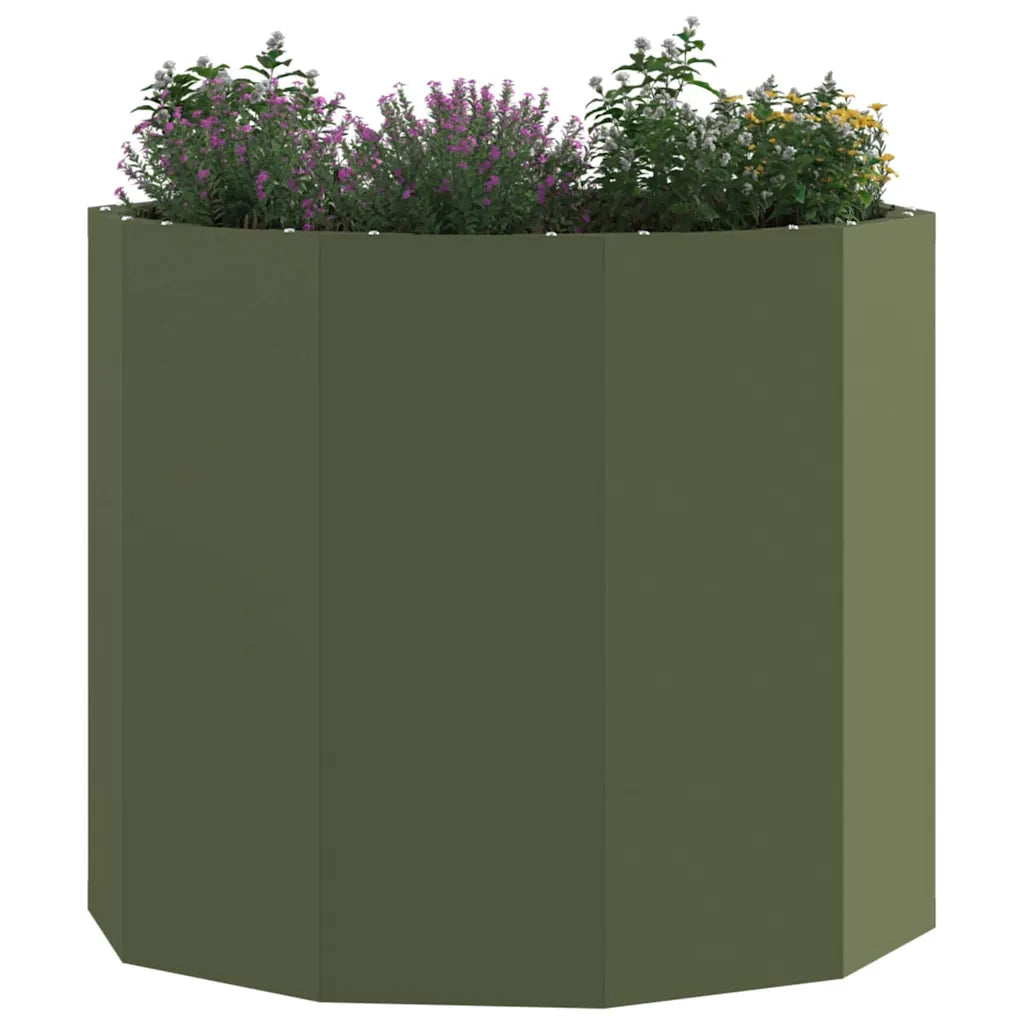 Fioriera Verde oliva 60 x 60 x 50 cm Acciaio