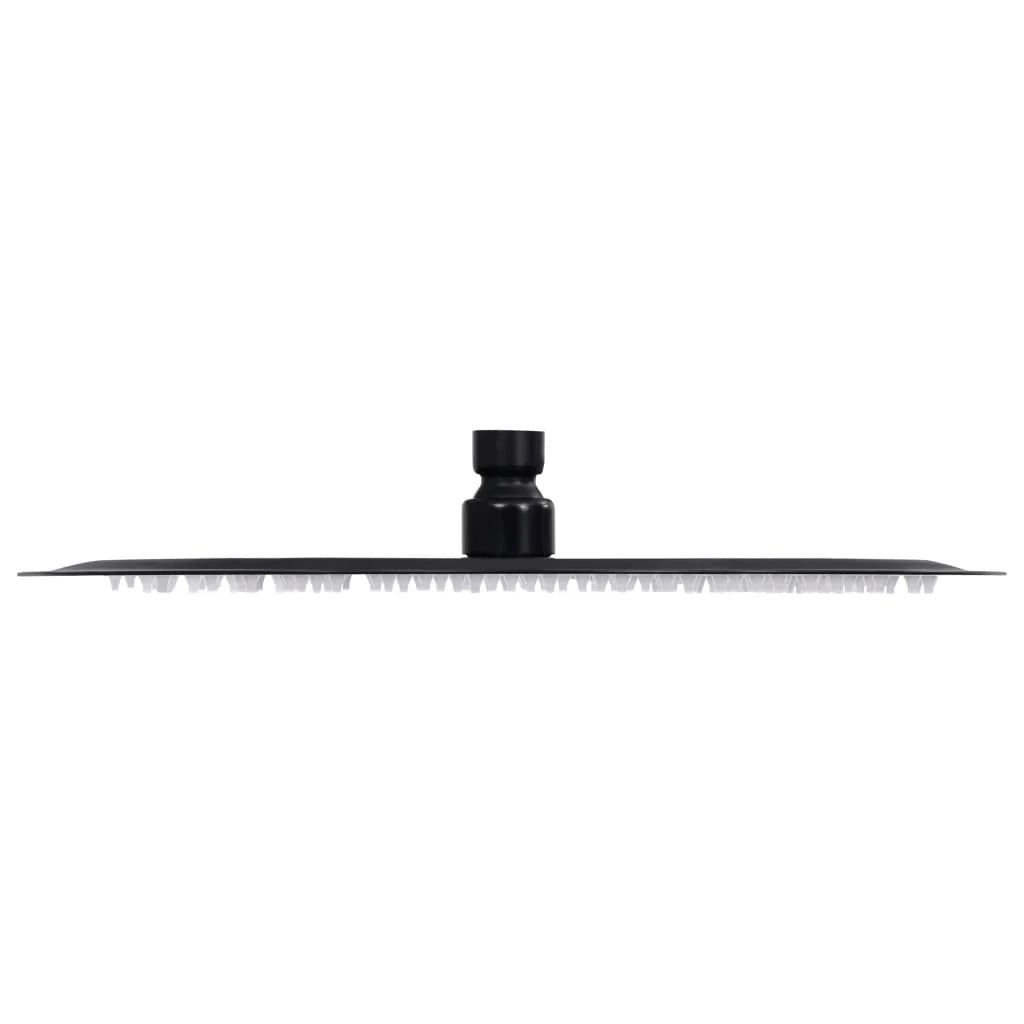 Soffione doccia a pioggia soffione doccia accessorio per il bagno acciaio inox 30 cm rotondo nero 02_0002074