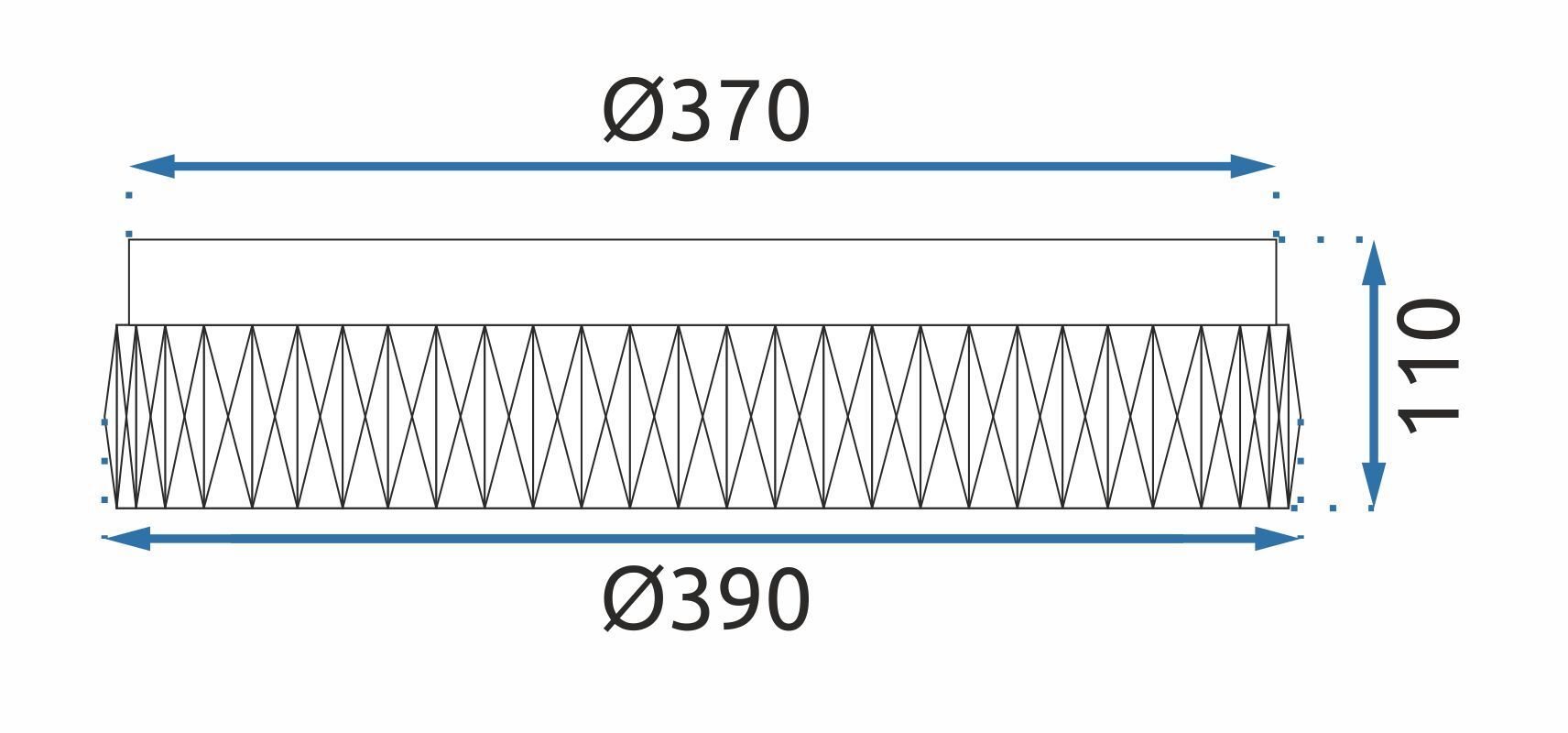 Lampada Da Soffitto App1742-c 40 Cm Chrome