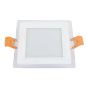 Trade Shop - Pannello Led Incasso Luce 3000k-6500k 6w Quadrato Am-cs-6 Con Bordo Traparente 00663 -