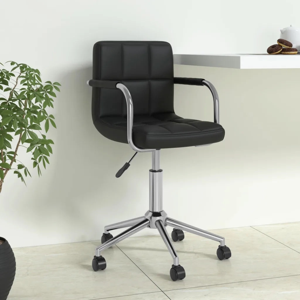 Sedia da Ufficio Girevole Nera in Similpelle 334812