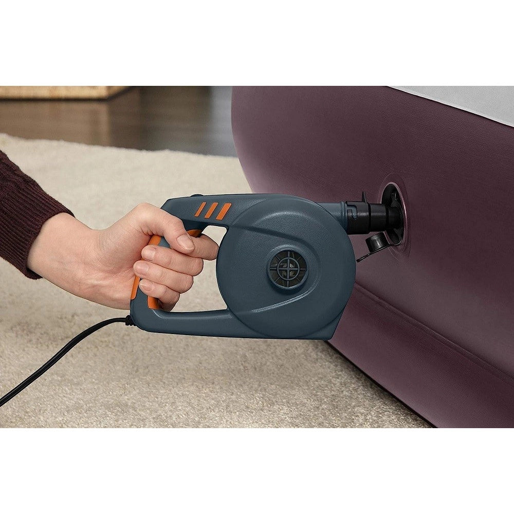 Trade Shop - Pompa Di Gonfiaggio Elettrica Powergrip A Corrente Continua 3 Adattatori 62164 -