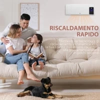 Termoventilatore da Parete Oscillatorio con Timer 12h e 2 Modalità di Riscaldamento, 54.5x12x21.5 cm, Bianco