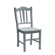Set 2 sedie country legno grigio seduta legno 46x50x95
