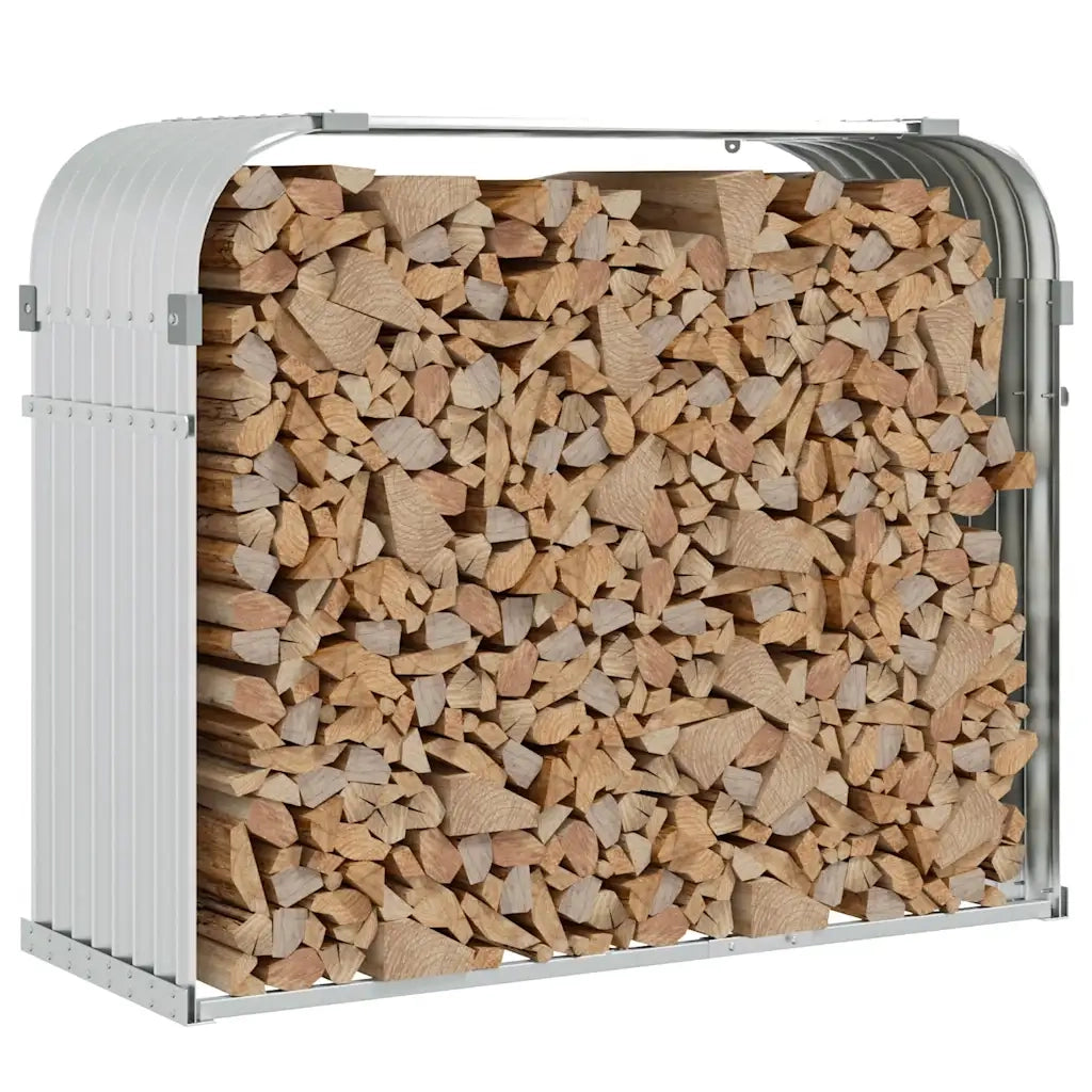 Portaceppi Argento 120x45x100 cm in Acciaio Zincato 364593