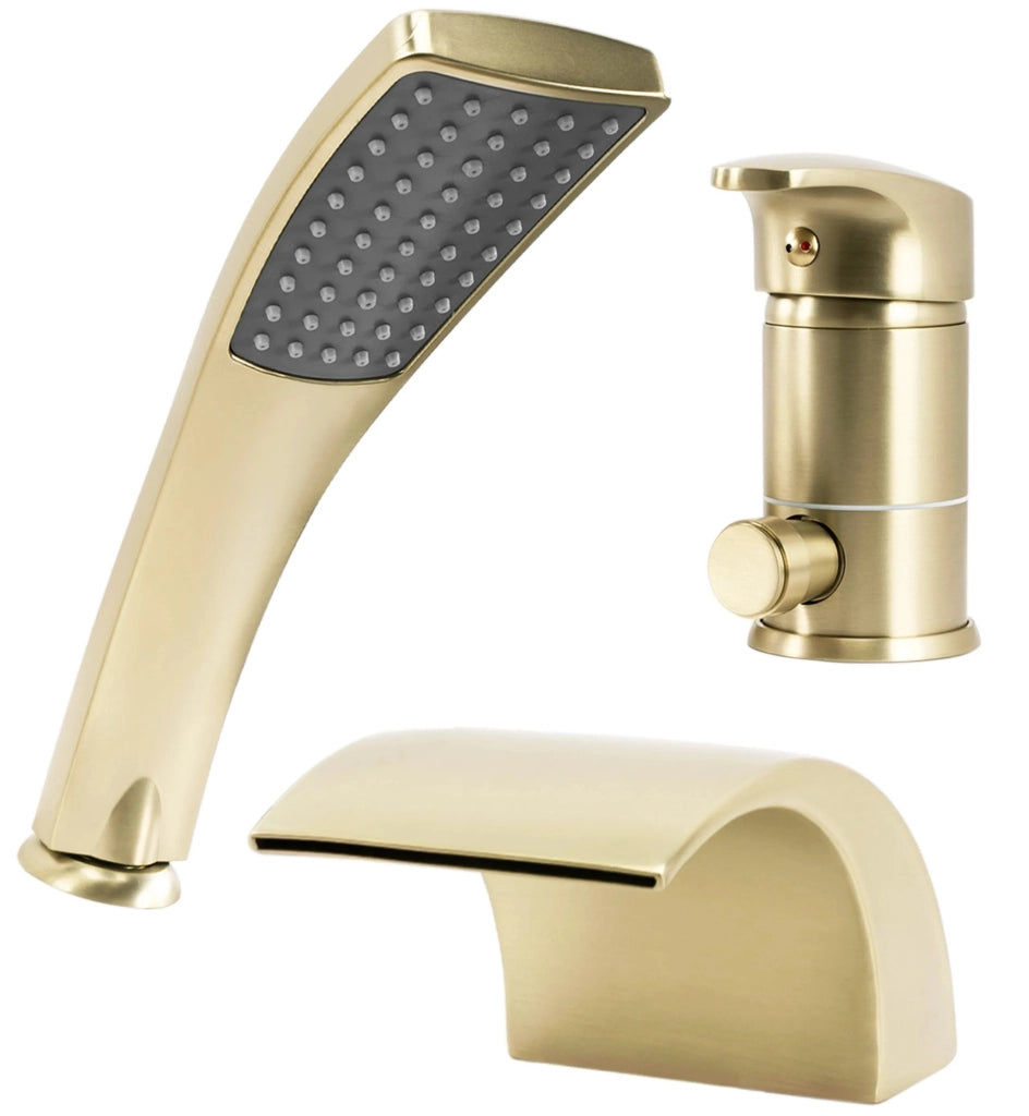Rubinetto Da Vasca Rea Riven Brush Gold