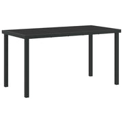 Tavolo da Giardino | Tavolino da esterno Nero 140 x 70 x 73 cm Metallo