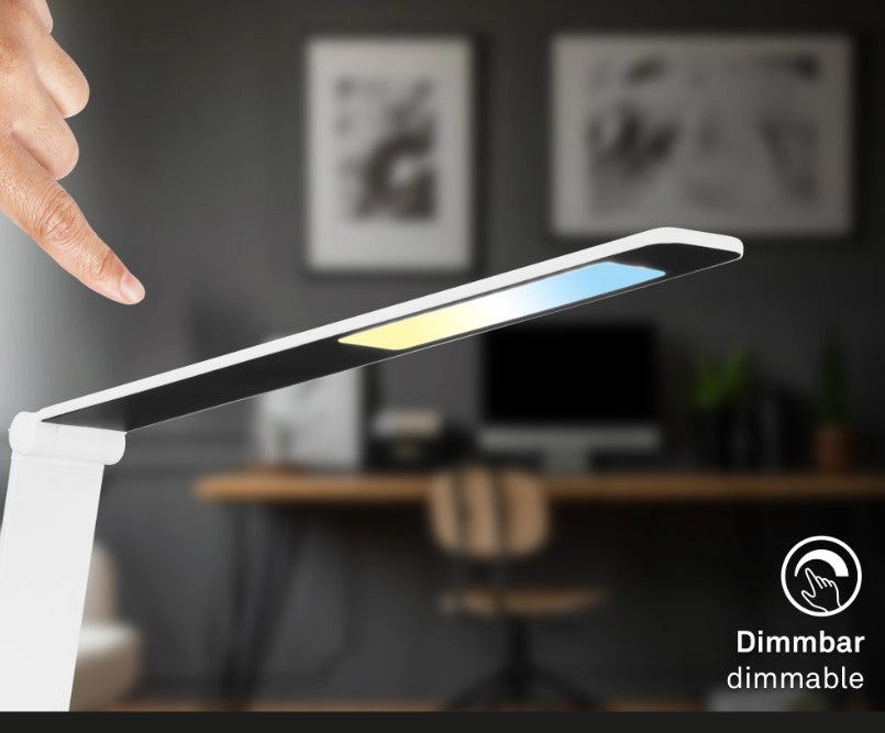 Briloner Cuma LED lampada da tavolo, superficie di carica induttiva, dimmerabile, bianco LED 3 W 290lm, 3000-6500K