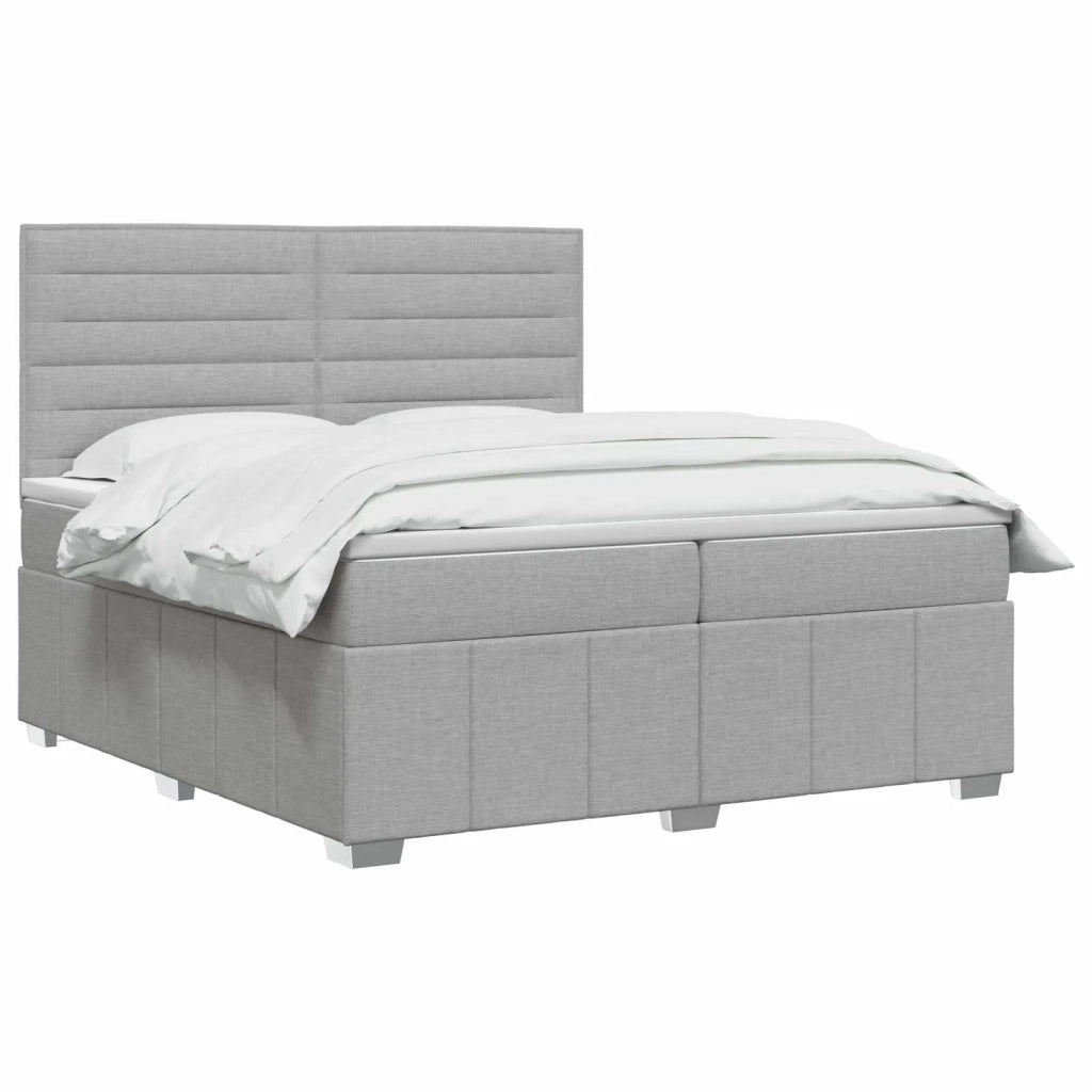 Letto box spring con materasso Grigio Chiaro 140 x 200 cm 3454148
