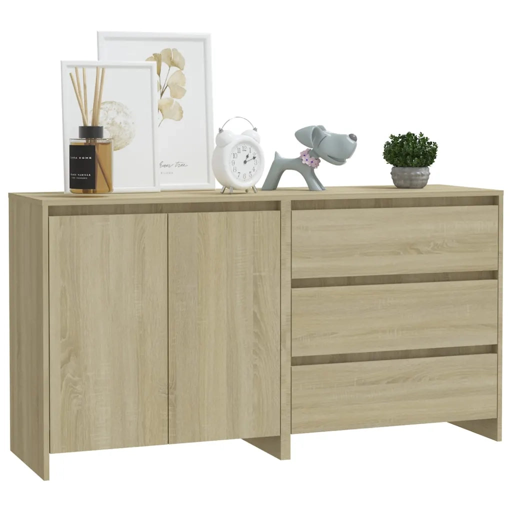Credenze 2 pz | Madia | Buffet da pranzo | Armadio da pranzo Rovere Sonoma in Legno Multistrato