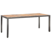 Set da Pranzo da Giardino 9 pz con Cuscini in Polyrattan Grigio 46020