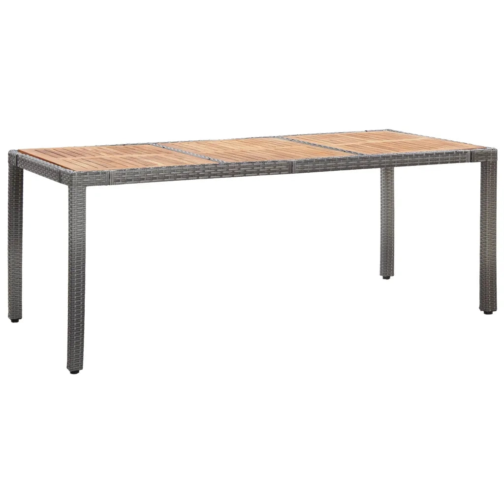 Set da Pranzo da Giardino 9 pz con Cuscini in Polyrattan Grigio 46020