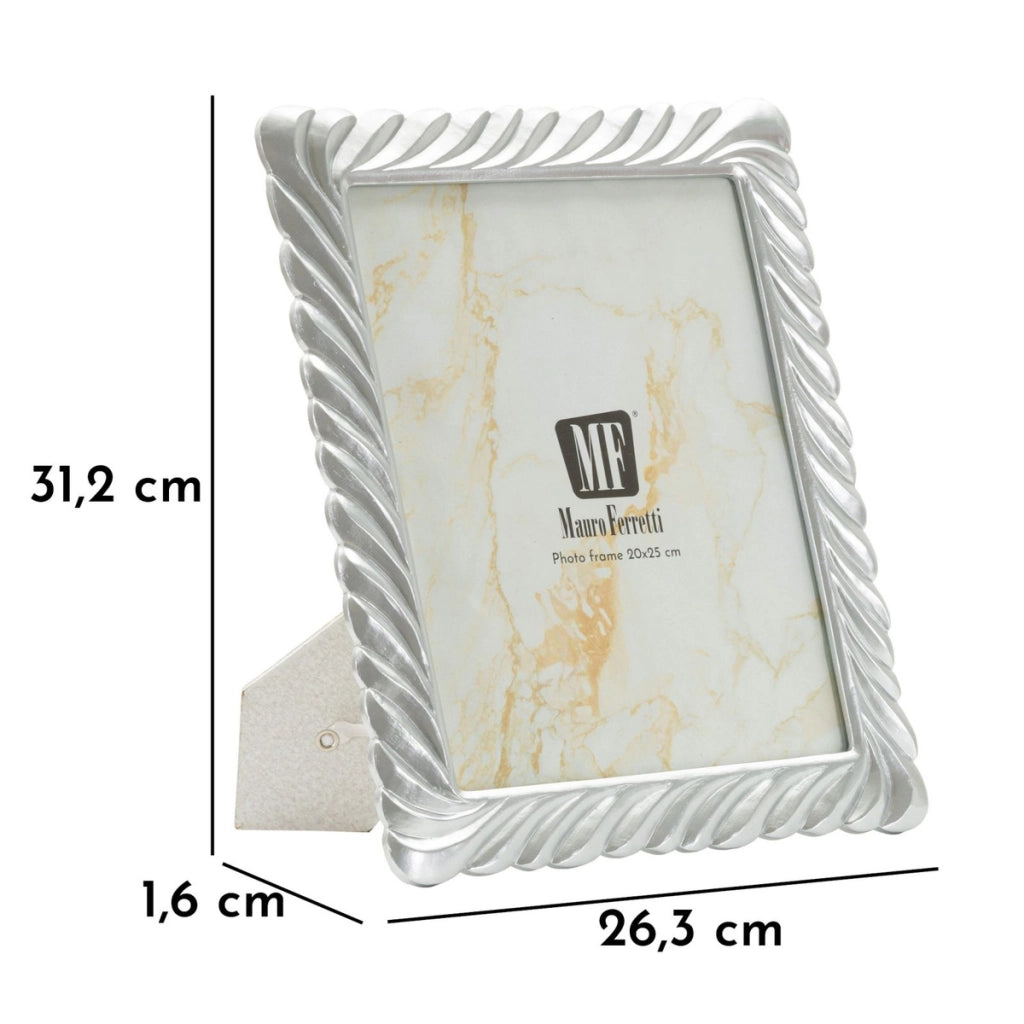 Cornice portafoto Carvy in resina argento 20x25