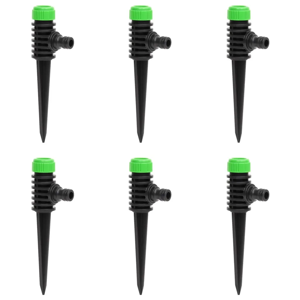 Irrigatori Rotanti 6 pz Verdi e Neri 3x6x19,5 cm ABS e PPcod mxl 78253