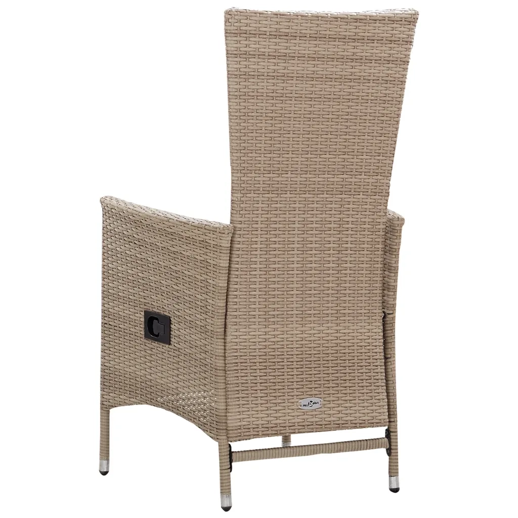 Set Mobili da Pranzo per Giardino 7 pz in Polyrattan Beige 3070768