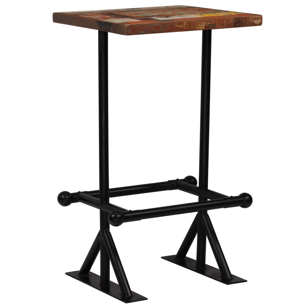 Set da Bar 3 pz in Legno Massello di Recupero Multicolore cod mxl 16569