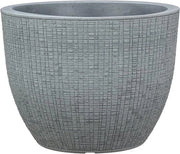 Pianta da esterno in stonato grigio con base di 30cm fatta di plastica riciclata - 10 anni di garanzia