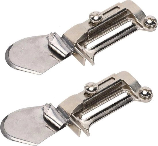 Macchina per cucire con binders in acciaio inossidabile a lamelle piatte, con piede di rotazione regolabile, doppia puntura, tubo di trazione A11, 3/8 pollici, 2 pezzi