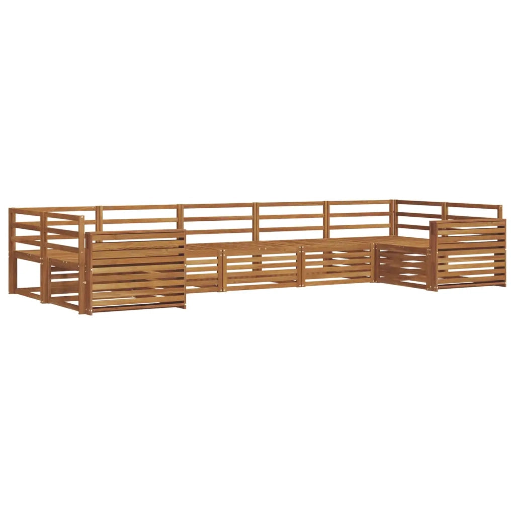 Set di divani da esterno 7 pcs Naturale