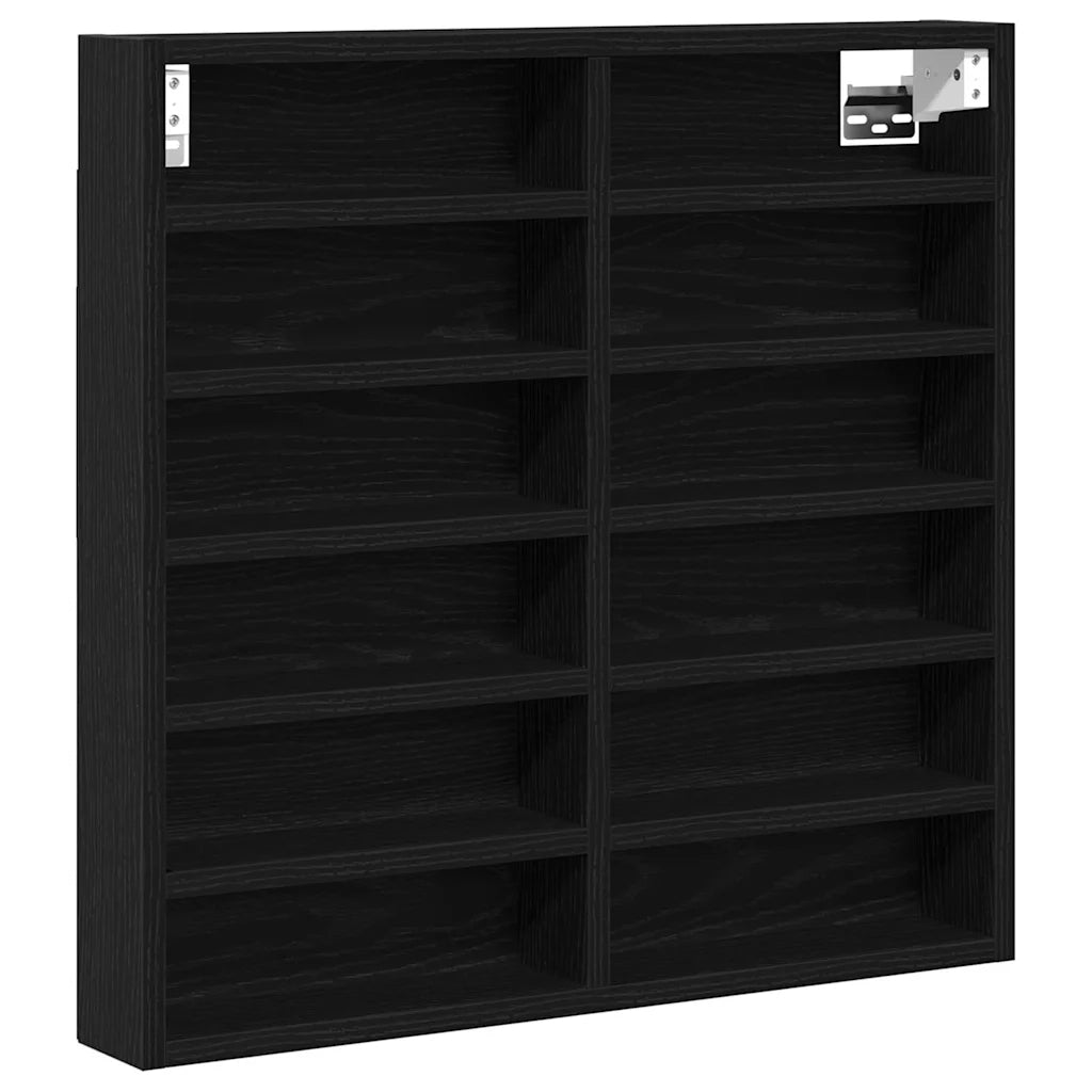 Vetrina Rovere Nero 60 x 8,5 x 58 cm Legno multistrato 869191