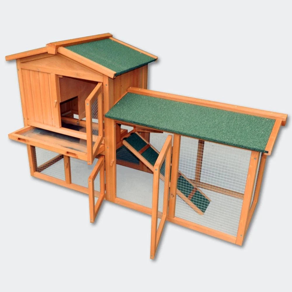 Gabbia/cabina in legno per conigli roditori polli o altri piccoli animali 1465 x 520 x 855 mm 3716013