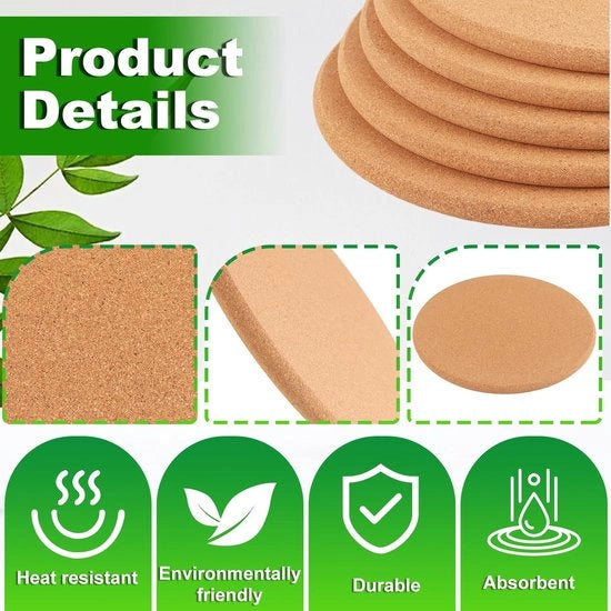 Sostegni per piatti in gomma - 8 pezzi - Sostegni per piatti rotondi 19 cm - Resistenti al calore - Sostegni per piatti in vetro - Sostegni con supporto - Materiale ecosostenibile