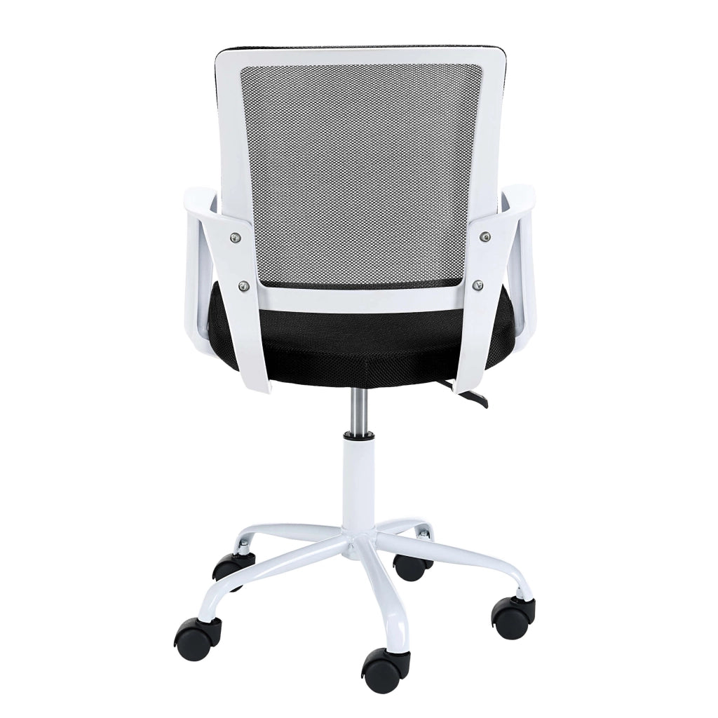 Sedia girevole per bambini AKORD FD6 in tessuto Bianco Nero