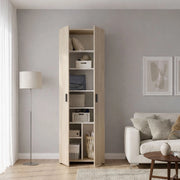 Armadio multiuso Apro, Mobile multifunzione portaoggetti, Guardaroba a 2 ante, 61x35h190 cm, Rovere