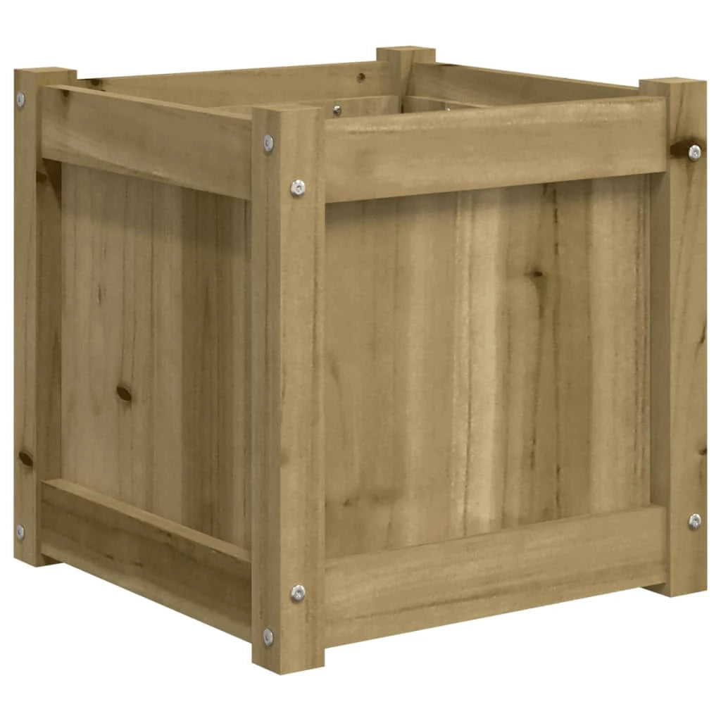 Fioriera rialzata per piante e fiori terrazza giardino 40 x 40 x 40 cm legno di pino impregnato marrone 02_0037554