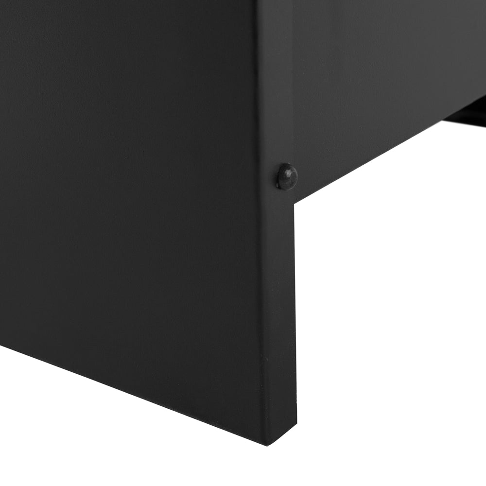Riscaldatore per braciere quadrato in acciaio Nero da giardino esterno design moderno