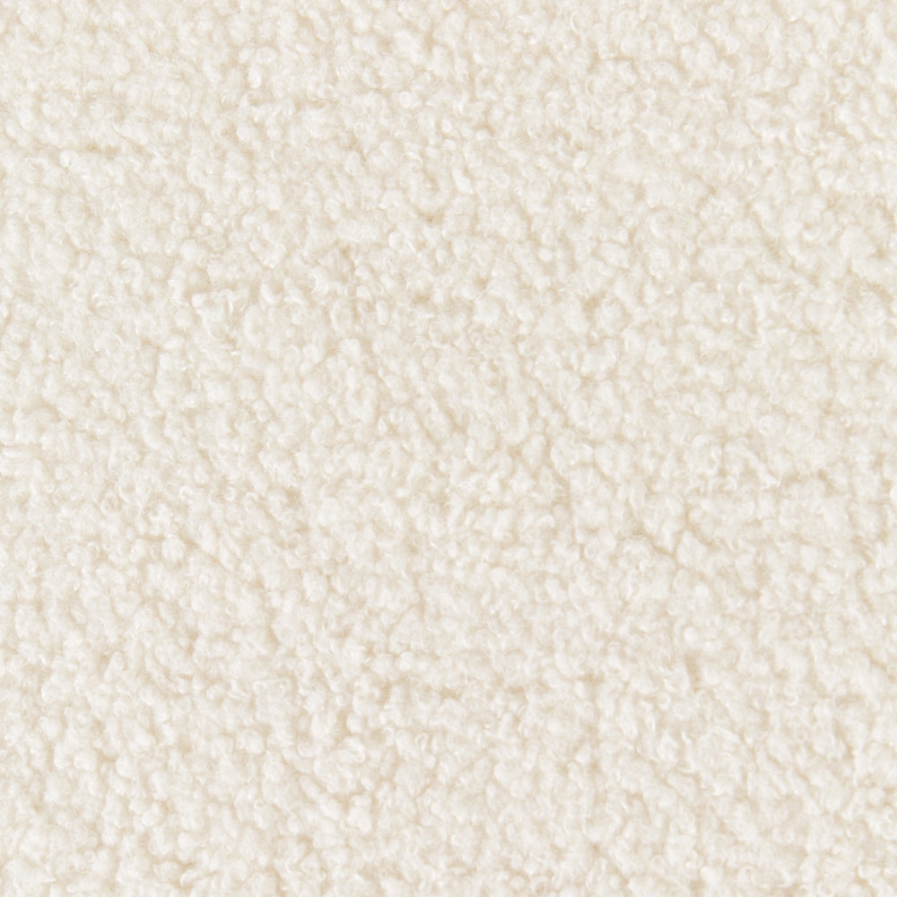 Set di 2 sedie da bar Rivestimento in poliestere boucle bianco Gambe in metallo nero Sgabelli senza braccioli Schienale a rotolo Cucina moderna sala da pranzo