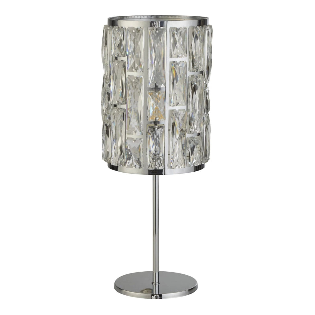 Lampada da tavolo Bijou - Metallo cromato e vetro cristallo