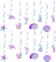 Decorazioni da Parete per Festa - 16x Sirene da Appendere - Tema Acquatico - Frecce in Carta - Materiale Duraturo - Progetto Unico - Decorazioni per Feste