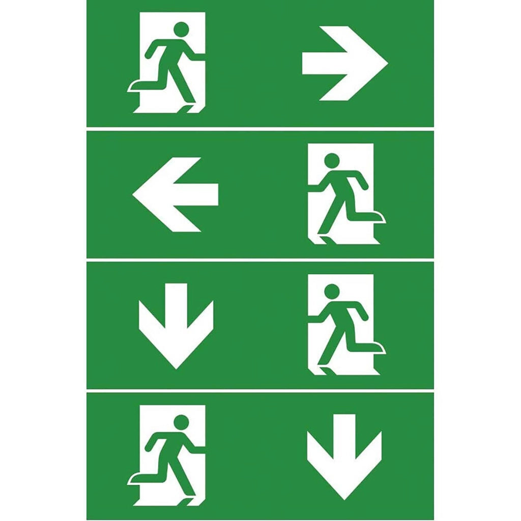 Lampada emergenza parete LED 5W luce sicurezza incasso moderna ricaricabile pittogrammi exit uscita ufficio negozio 230V
