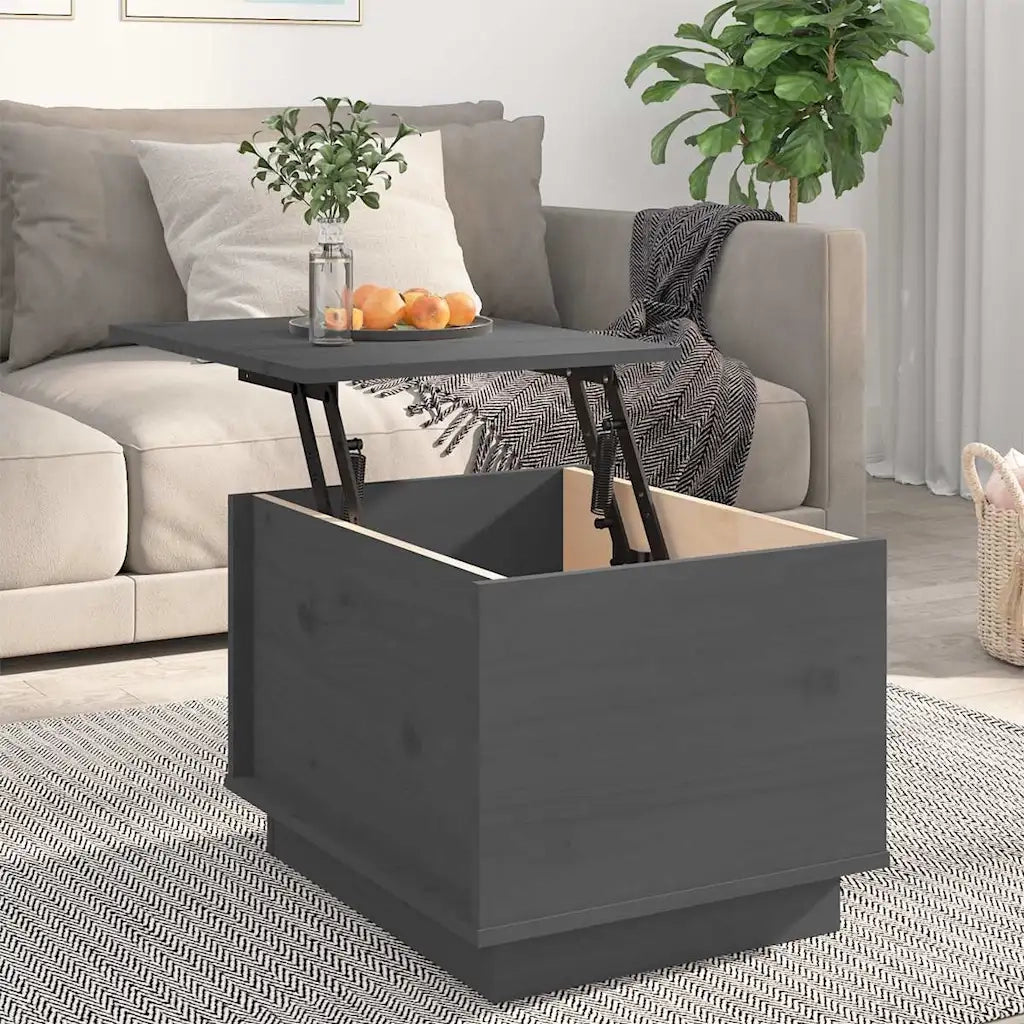Tavolino da salotto | Tavolino da caff¨¨ | Tavolino da Soggiorno Grigio 40x50x35 cm Legno Massello di Pino