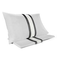 Copripiumino Matrimoniale con Lenzuola e Federe Mitera Polinesia Ostrica e Grisaglia