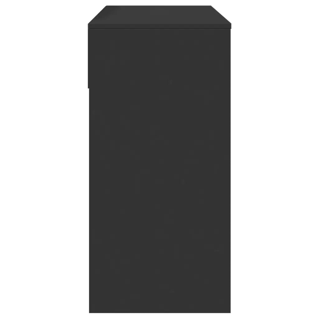 Toeletta con Specchio-Tavolo da Vanit¨¤ Nero 80x39x80 cm