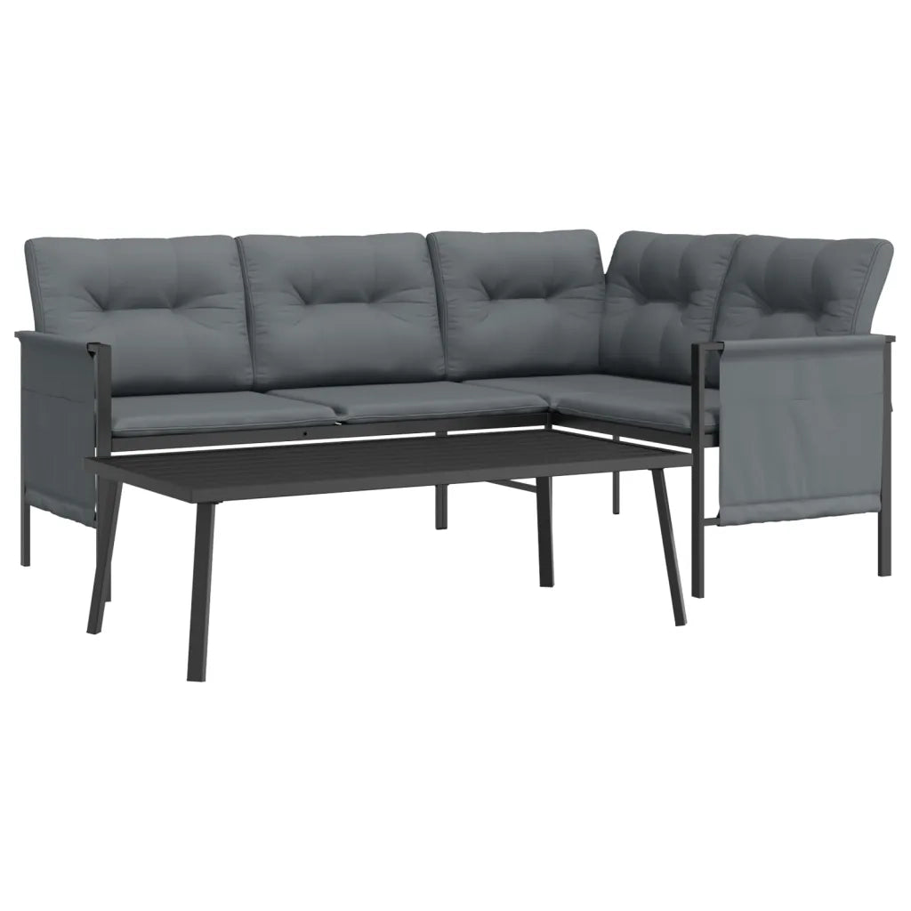 Set Salotto da Giardino 2 pz in Acciaio Antracitecod mxl 95687