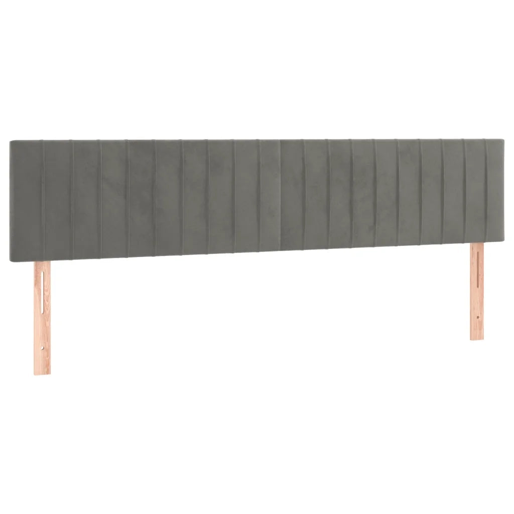 Testiera a LED Grigio Chiaro 180x5x78/88 cm in Velluto 3121910